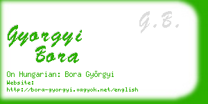 gyorgyi bora business card